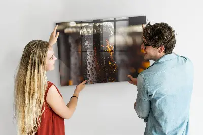 Magnetic glass dry erase board