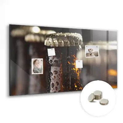 Magnetic glass dry erase board