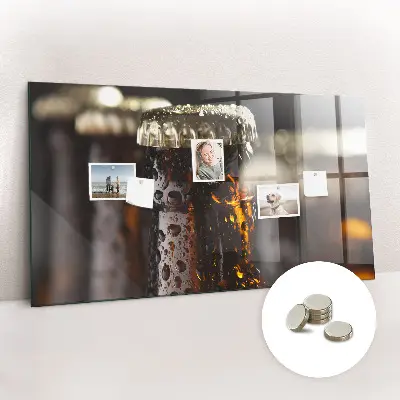 Magnetic glass dry erase board
