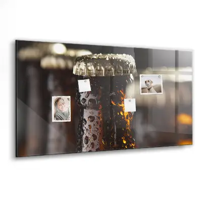 Magnetic glass dry erase board Glass bottles