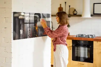 Magnetic glass dry erase board