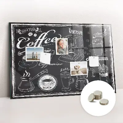 Magnetic wall board for coffee machines