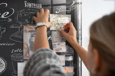 Magnetic wall board for coffee machines