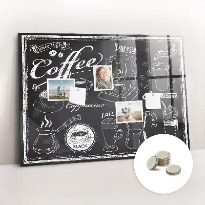 Magnetic wall board for coffee machines