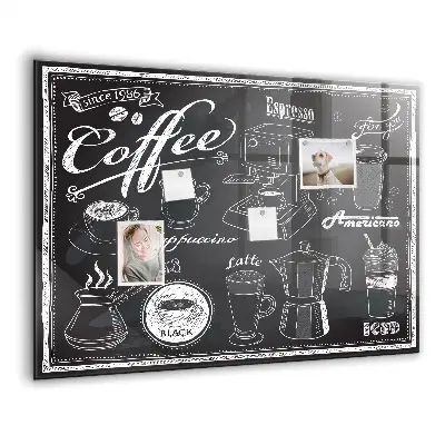 Magnetic wall board for coffee machines