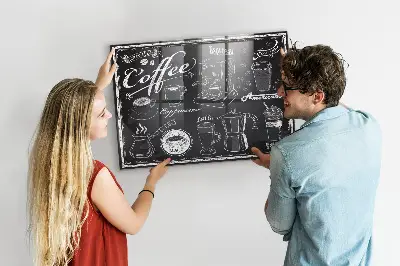 Magnetic wall board for coffee machines