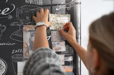 Magnetic wall board for coffee machines