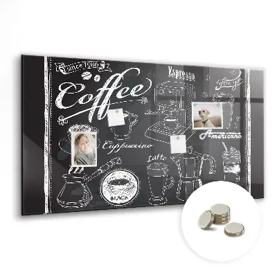 Magnetic wall board for coffee machines