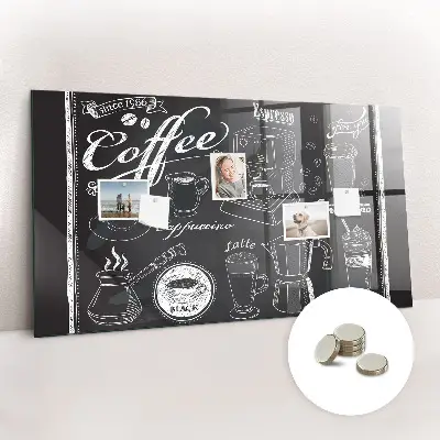Magnetic wall board for coffee machines
