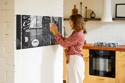 Magnetic wall board for coffee machines