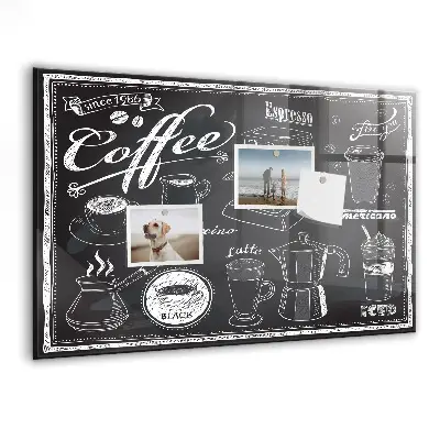 Magnetic wall board for coffee machines