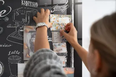 Magnetic wall board for coffee machines