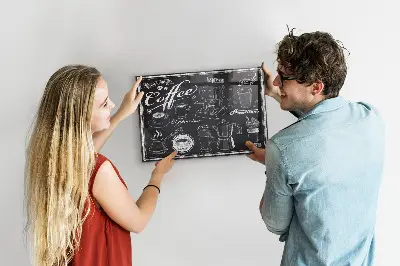 Magnetic wall board for coffee machines