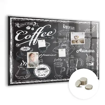 Magnetic wall board for coffee machines