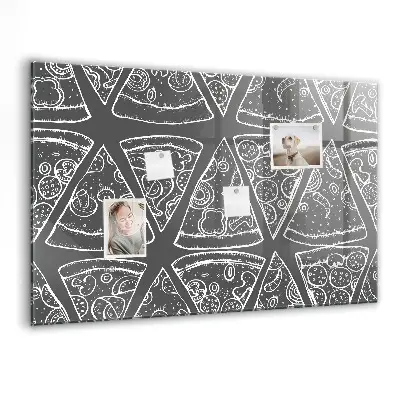 Painted pizza magnet board