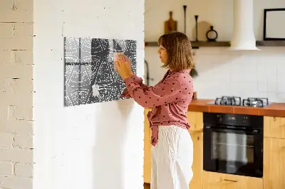 Painted pizza magnet board