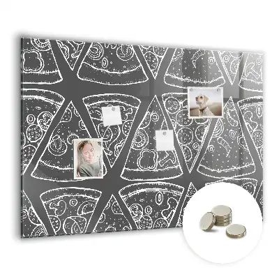 Painted pizza magnet board