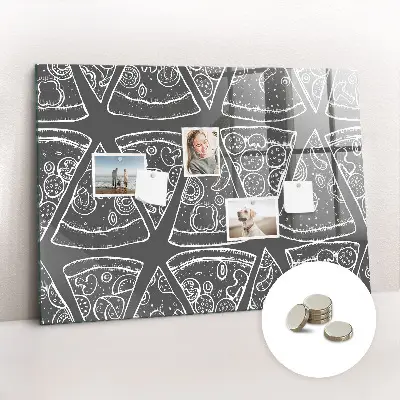 Painted pizza magnet board