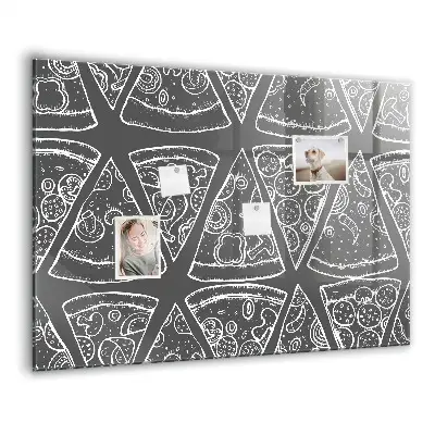 Painted pizza magnet board