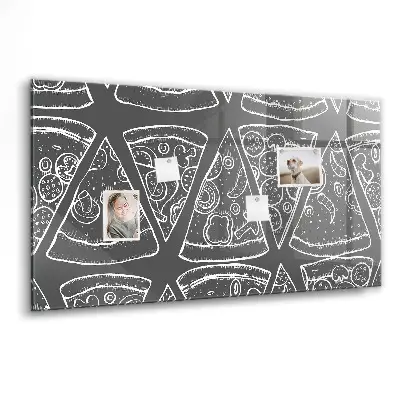 Painted pizza magnet board