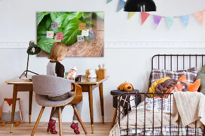 Basil leaves magnetic wall board