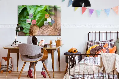 Basil leaves magnetic wall board