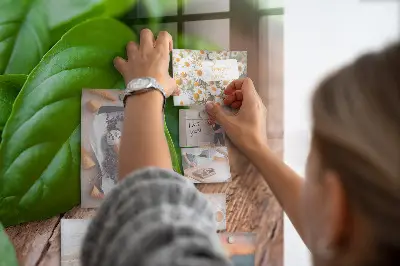 Basil leaves magnetic wall board