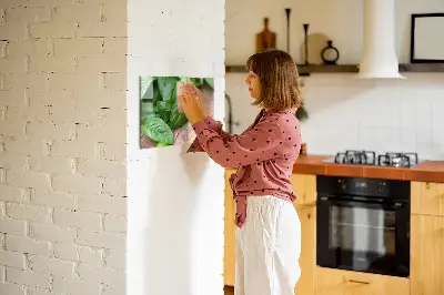 Basil leaves magnetic wall board
