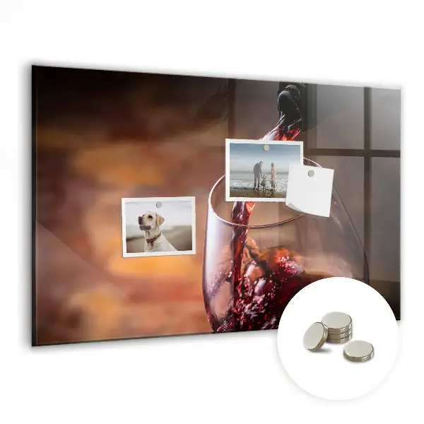 A Glass of Wine Magnetic Board