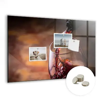 A Glass of Wine Magnetic Board