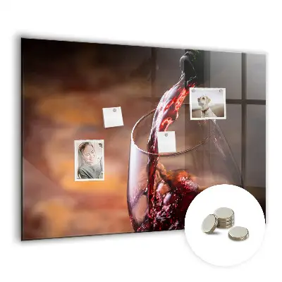 A Glass of Wine Magnetic Board
