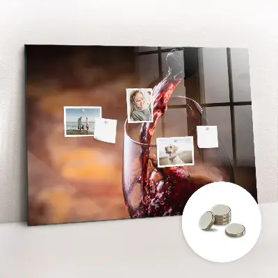 A Glass of Wine Magnetic Board