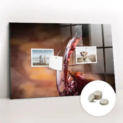 A Glass of Wine Magnetic Board