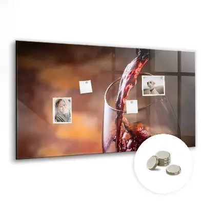 A Glass of Wine Magnetic Board