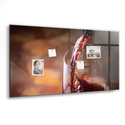 A Glass of Wine Magnetic Board