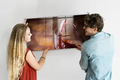 A Glass of Wine Magnetic Board