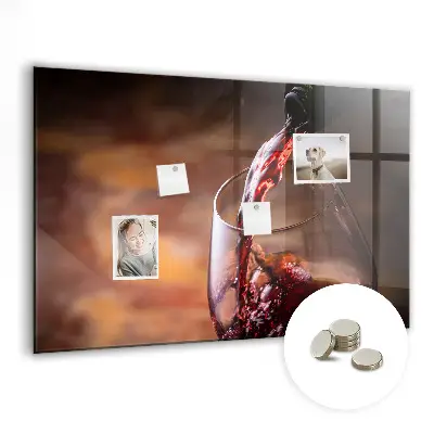 A Glass of Wine Magnetic Board