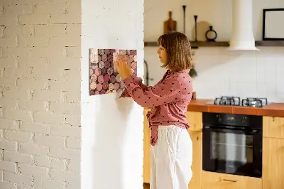 Magnetic wall board with wine corks design