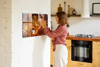 Magnetic glass dry erase board