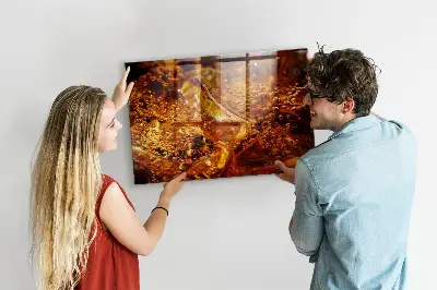 Magnetic glass dry erase board