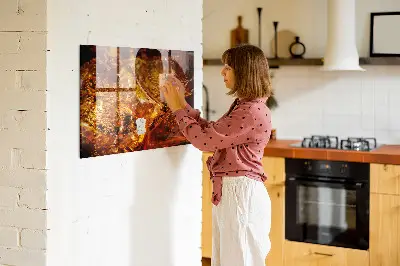 Magnetic glass dry erase board