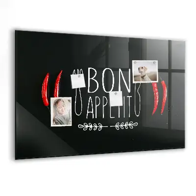 Magnetic wall board with Bon Appetit inscription