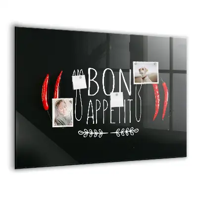 Magnetic wall board with Bon Appetit inscription
