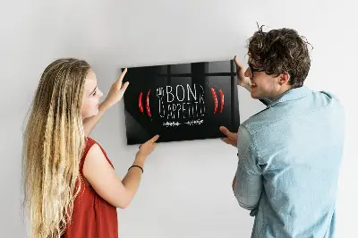Magnetic wall board with Bon Appetit inscription