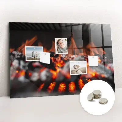 Magnetic glass dry erase board