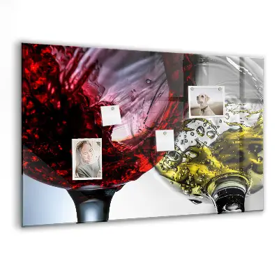 Wine Glasses Magnetic Memo Board