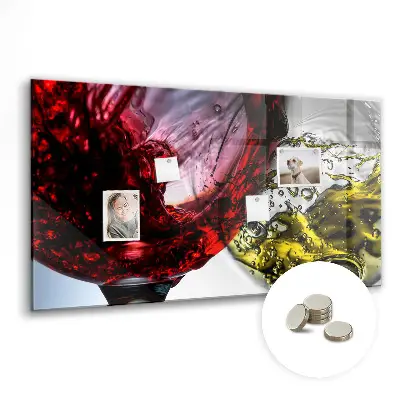 Wine Glasses Magnetic Memo Board