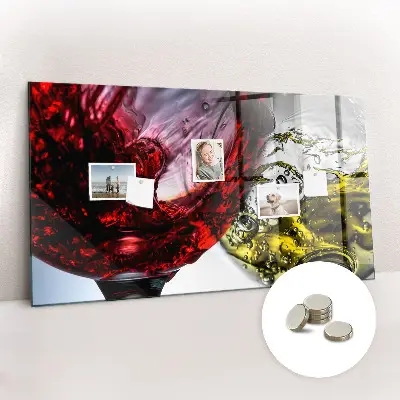 Wine Glasses Magnetic Memo Board