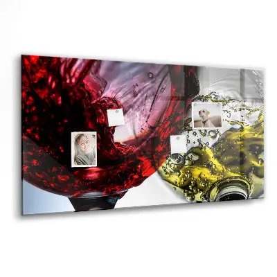 Wine Glasses Magnetic Memo Board
