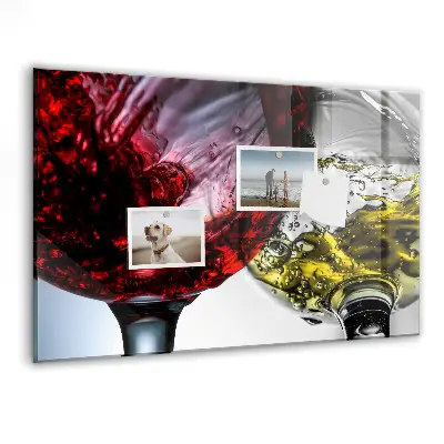 Wine Glasses Magnetic Memo Board